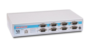 Vscom USB-8COM-PRO, an USB to 8 x RS232/422/485 serial port converter DB9 connector, rackmount chassis